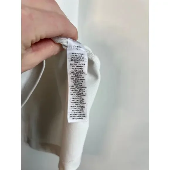 Tory Sport TECH PIQUÉ SLEEVELESS POLO White Sz XL - Picture 7 of 8